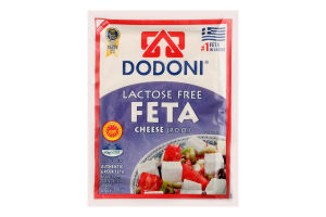 Сир 43% безлактозний Feta P.D.O. Dodoni в/у 180г