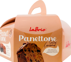 Панетоне карамельний з солоною карамеллю, родзинками та цукатами LaBrio к/у 0.65кг