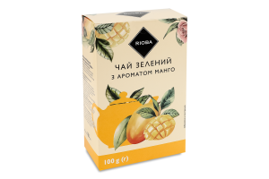 Чай зелений байховий з ароматом манго RIOBA к/у 100г