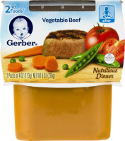 Gerber Nutritious Dinner 2nd Foods Vegetable Beef - 2 PK