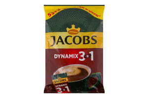 Напиток кофейный растворимый с сахаром и подсластителями 3в1 Динамикс Jacobs м/у 56х12.5г