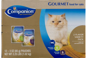 Companion Gourmet Food for Cats Variety Pack - 12 CT