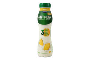 Біфідойогурт 1.2% питний з біфідобактеріями Actiregularis Ананас Активіа п/пл 260г