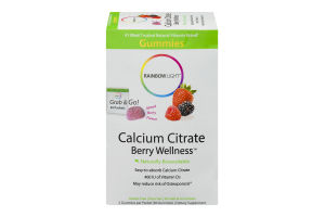 Rainbow Light Calcium Citrate Berry Wellness Gummies Grab & Go Packets - 30 PK
