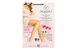 Колготки жіночі Elegante Classic Every day 40den 5 nero