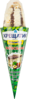 Мороженое пломбир со вкусом торта с фундуком и сливочным маслом в вафельном рожке Киевский Хрещатик м/у 140г