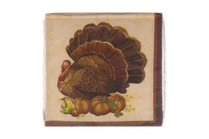 Smart Living Autumn Thanksgiving Elegance Napkins Large 12 7/8 in x 12 3/4 in - 16 CT