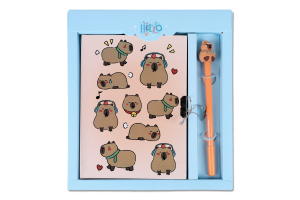 Блокнот ZiBi KL Capybara1 замок+ручк 203х225 50арк