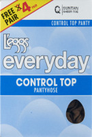 L'eggs Everyday Q Suntan Sheer Toe Control Top Pantyhose - 4 CT