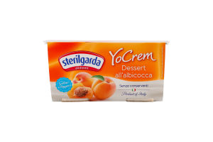 Йогурт 3-3.5% абрикосовый пастеризованный YoCrem Sterilgarda Alimentari к/у 2х100г