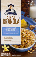 Quaker Simply Granola Oats & Honey with Vanilla & Pecan