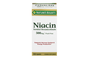 Nature's Bounty Niacin Capsules - 50 CT