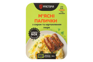 Палочки мясные с сыром и картофельным пюре М'ясторія охл лоток 350г