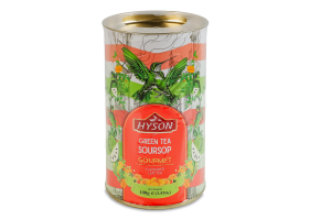 Чай зеленый байховый листовой с соу-сепом Soursop Gourmet Hyson тубус 100г