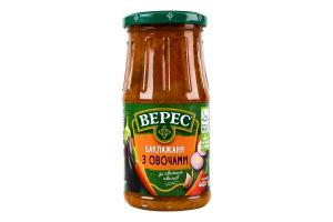 Баклажаны с овощами жареные стерилизованные Верес с/б 440г