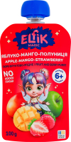 Пюре для дітей від 6міс без цукру гомогенізоване стерилізоване Яблуко-манго-полуниця Elfik Magic д/п 100г