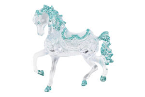 Підвіска новорічна Кінь зелена 10*10см КМ