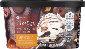 Prestige Real Premium Ice Cream Peanut Butter Fudge Tracks