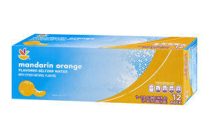 Ahold Mandarin Orange Seltzer Water - 12 CT