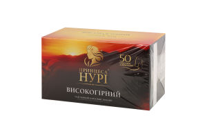 Чай Високогірний чорний байховий дрібний 50*1,8г Принцеса Нурі