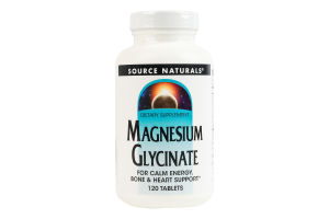 Добавка диетическая таблетки Глицинат магния Source Naturals 120шт