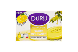 Мило косметичне з оливковою олією екстрактами плодів папаї та лимона White Brilliiance Natural Olive Duru 90г