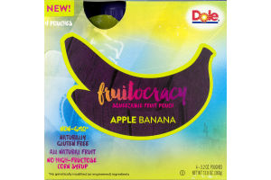 Dole Fruitocracy Squeezable Fruit Pouch Apple Banana - 4 CT