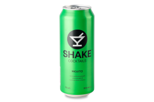 Напиток слабоалкогольный 500мл 7% сильногазированный Мохито Cocktails Shake ж/б