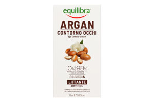 Крем для контуру очей Equilibra з олією аргани
