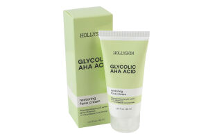 Крем для обличчя відновлювальний з гліколевою кислотою Glycolic AHA acid Hollyskin 50мл