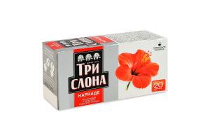 Чай цветочный из измельченных лепестков суданской розы Каркаде Три слона к/у 20х1.5г