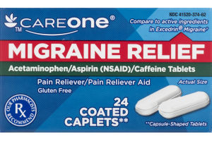 CareOne Migraine Relief - 24 CT