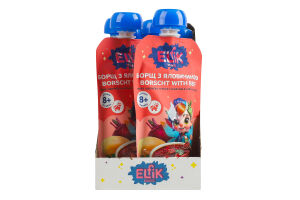 Пюре овощно-мясное для детей от 8мес стерилизованное Борщ с говядиной Elfik Magic д/п 110г