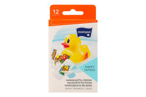 Пластыри медицинские детские Happy Tattoo Matopat 12шт