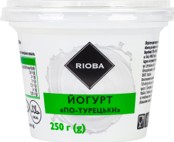 Йогурт По-турецки Rioba ст 250г