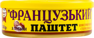 Паштет с грибами стерилизованный Французский Онисс ж/б 240г