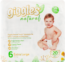 Підгузки Нейча екстра лардж 6 15+кг 20шт Гіглс
