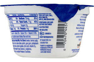Yoplait Greek 100 Protein Fat Free Yogurt Lemon