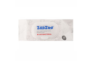 Серветки вологі для рук та тіла Antibacterial ZooZoo 120шт