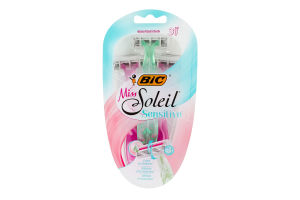Бритва с 3 лезвиями без сменных картриджей Miss Soleil Sensitive BiC 3шт