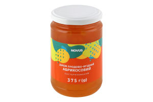 Джем плодово-ягодный пастеризованный Абрикосовый Novus с/б 375г