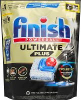 Капсулы для мытья посуды в посудомоечных машинах All in 1 Ultimate Plus Powerball Finish 90шт