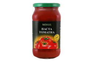 Паста томатная 25% стерилизованная Novus в/с с/б 480г