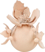 Куля новорічна Квітка мокко пластик 8см КМ