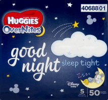 Huggies OverNites Diapers Disney Size 5 - 50 CT