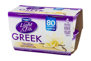 Dannon Light & Fit Greek Nonfat Yogurt Vanilla - 4 CT