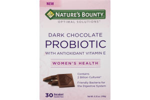 Nature's Bounty Optimal Solutions Dark Chocolate Probiotic Women's Health - 30 CT