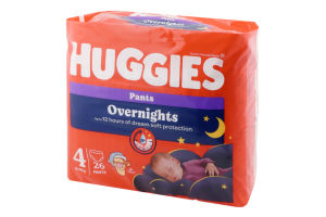 Трусики-підгузники для дітей 9-14кг 4 Overnights Pants Huggies 26шт