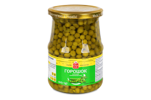 Горошок зелений консервований стерилізований Fine Life в/с с/б 450г