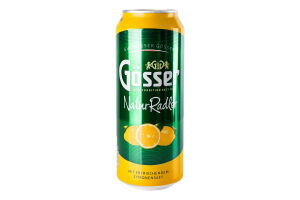 Пиво специальное 0.5л 2% светлое фильтрованное пастеризованное Natur Radler Gosser ж/б